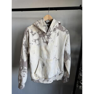 Aritzia TNA Cozy Fleece Tie Dye Hoodie Taupe Cream Size M